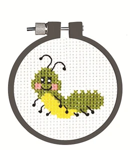 'Kid Stitch' Cross Stitch Kit ~ Caterpillar EASY FOR KIDS & BEGINNERS #021-1950 - Picture 1 of 3
