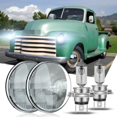 Faros halógenos proyectores redondos de 7" haz alto/bajo Fit Chevy Monte Carlo 1970-1975 Foto 1 de 4