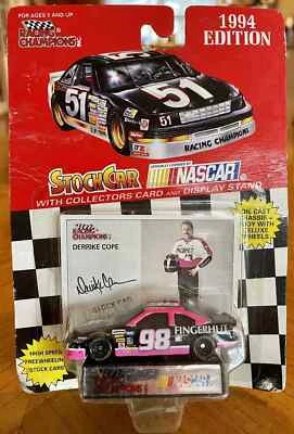 1994 Racing Champions NASCAR DERRIKE COPE #98 FingerHut Black/Pink 1/64 TO - Image 1 of 3