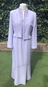 Condici Madre de la Novia Novio Conjunto de Boda Vestido y Chaqueta en Lila Talla 12 - Imagen 1 de 13