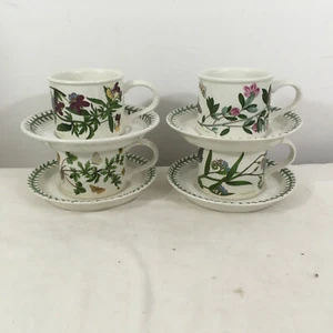 Portmeirion Pottery BOTANTIC GARDEN Cups & Saucers - Set of Four - Picture 1 of 6