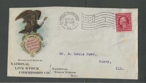 1910 National Livestock Yards IL Front Only Colorful Illustrated Official Live-- - Bild 1 von 1