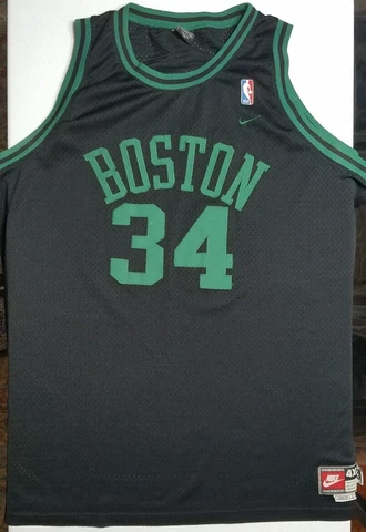 Nike Boston Celtics Paul Pierce #34 NBA Basketball Black/Green Jersey Men's 4XL Cover
