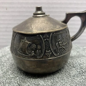 Apollo Dutchardt Nickel Silver Bernard Rice's Sons Inc. Beauxardt Oil lamp - Picture 1 of 12