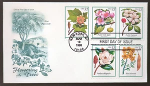 32c Flowering Trees # 3193-3197 FDC 1998 Artcraft - Picture 1 of 2