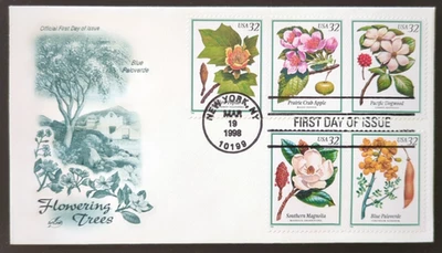 32c Flowering Trees # 3193-3197 FDC 1998 Artcraft - Image 1 of 2