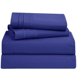 Bed Sheets, Premier 1800 Series 4 Piece Bed Sheet Set, Deep Pocket, , Fade, S... - Picture 1 of 7
