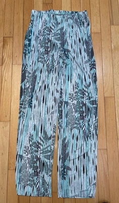 Pantalones Easywear By Chico’s Pull On 0 Pequeños 4 Piernas Anchas Cintura Elástica Slinky Poliéster Foto 1 de 4