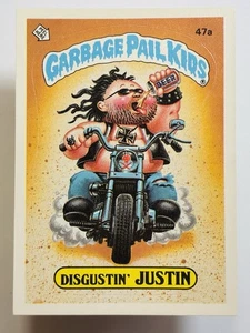 1985 Garbage Pail Kids GPK- DISGUSTIN' JUSTIN #47a -Series 2 [Schizo Checklist] - Picture 1 of 9