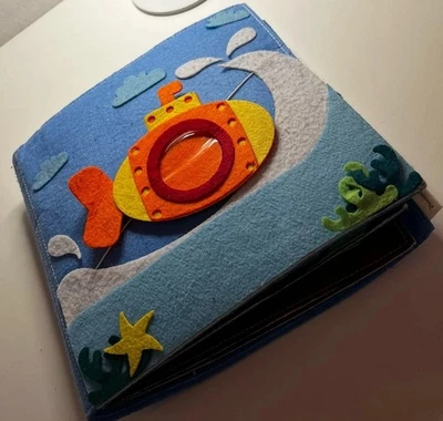 🐠 Hannah’s 1st Books – Quiet Book Montessori Filz-Lernbuch Meer & Tiere Kinder - Bild 1 von 4