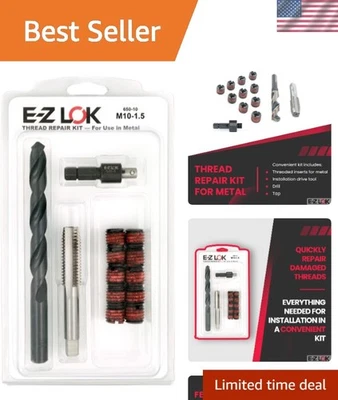 Высокопрочные вставки для ремонта резьбы по металлу M10-1,5 - набор с инструментами в комплекте - Изображение 1 из 4