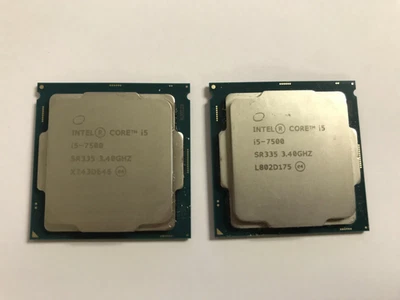 Lote de 2 procesadores CPU Intel Core i5-7500 SR335 3,40 GHz 6 MB de caché 8 GT/s Foto 1 de 2