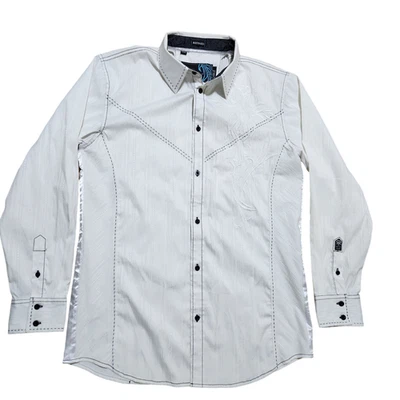 Buckle Roar Conscious Energy Men's L Embroidered Cross Button Up Shirt Lifestyle - Image 1 of 4
