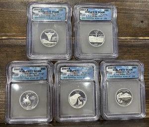 2007-S Silver State Quarter Set ICG PR70 DCAM 25C - Picture 1 of 9