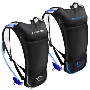 2 Pack Hydration Backpack Pack with 2L Hydration Bladder Lightweight Breathab... - Picture 1 of 6