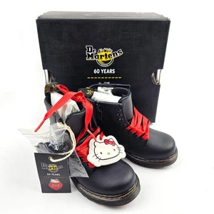 Dr. Martens Toddler 1460 Hello Kitty Black Leather Boots • Size US 9/8 UK/EU26 - Picture 1 of 10