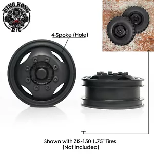 Metal 1.75" Front Wheels for 1/12 1/14 R/C Soviet ZIS-150/CA10/Tamiya Truck - Picture 1 of 9
