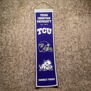 TCU Ranas Cornudas NCAA Raya Ganadora Bordado Herencia Banner! - Imagen 1 de 7