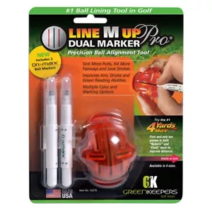 Line-M-Up Golf Pro Dual Marker Ball Marking Putt Positioning System - Picture 1 of 2