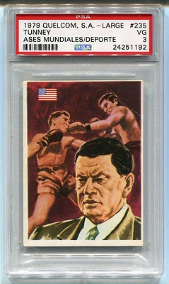 1979 Quelcom S.A. Large 235 Gene Tunney PSA 3 VG NQ Boxing Card Pop 1, 2 Higher - Image 1 of 2