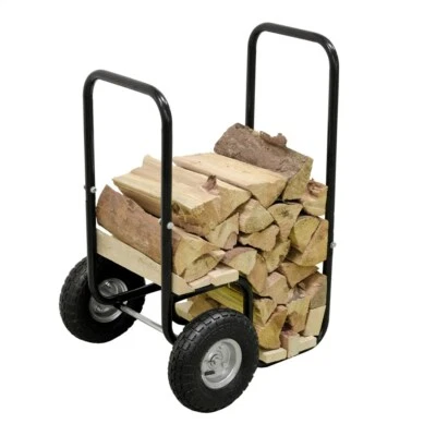 Brennholzwagen Kaminholzwagen Holzkorb Kaminholz Feuerholz Trolley Sackkarre - Bild 1 von 4