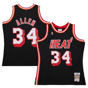 Men's Mitchell & Ness Ray Allen Black Miami Heat 2013/14 Hardwood Classics - Picture 1 of 3