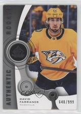 2021 Upper Deck SP Game Used 2005-06 Retro Rookies /999 David Farrance Rookie RC