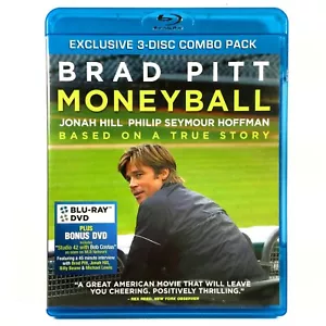 Moneyball (3-Disc Blu-ray/DVD, 2012, Widescreen) Like New ! Brad Pitt - Picture 1 of 4