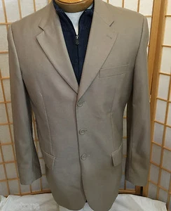 Perry Ellis Macys Tan Three Button Blazer Sport Coat Mens Size M 40 REG - Picture 1 of 4