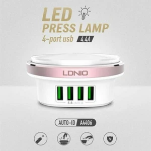 LDNIO - Lámpara de prensa LED - 4 puertos USB 4.4A - Cargador rápido experto - Imagen 1 de 4