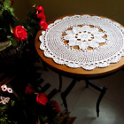 4Pcs Retro Hand Crochet Doily Hollow Weave Round Placemat Lace Table Covers Home