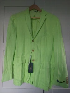 Polo Ralph Lauren Unstructured Blazer SZ 40 REG BRAND NEW CITRUS GREEN summer - Picture 1 of 10