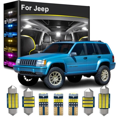 Luz interior LED para Jeep Grand Cherokee WK Wrangler Renegade Compass Cherokee Foto 1 de 4
