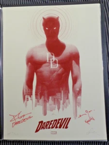 DAREDEVIL MCU RUTH ART PRINT SIGNED BY COX AND D'ONOFRIO JSA COA - Picture 1 of 5