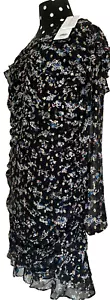 "PARC"" Vestido de Seda Estampado Floral Barba Talla 12-NUEVO CON ETIQUETAS $595 - Imagen 1 de 12