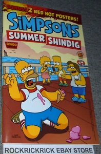 SIMPSONS COMIC SUMMER SHINDIG VOL #7 INCLUDES 2 POSTERS 2013 BONGO GROUP - Foto 1 di 3