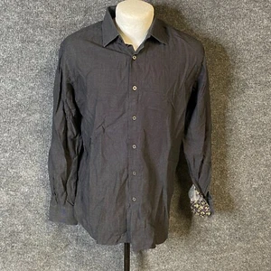 Camisa Paul Smith London Grande 16 41 Negro Blanco Lunares Hombre Botón - Imagen 1 de 16