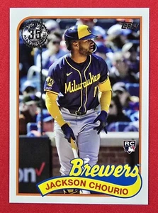 2024 Topps Update JACKSON CHOURIO 1989 Topps RC #89US-44 Brewers - Picture 1 of 2