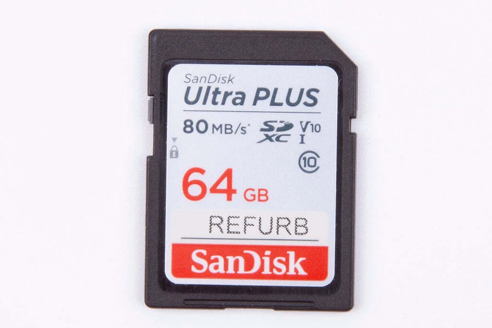 SanDisk Ultra Plus 64GB SDXC Memory Card, Up to 80 MB/s, V10 Class 10, UHS-I - Image 1 of 4