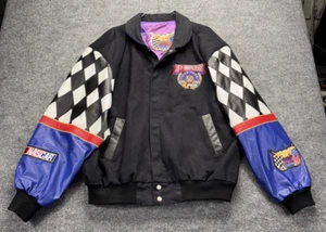 Vintage 90s Jeff Hamilton NASCAR 50th Anniversary Racing Jacket Sz XL -USA made- - Picture 1 of 15