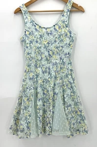 Disney CINDERELLA Dress Juniors Skater Lace Sleeveless Floral Mint Color Sz S - Picture 1 of 9