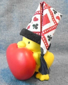 BIG HEART Concrete "Rubber Duck" replica wearing a 4-Suits Card Nightcap - Picture 1 of 5