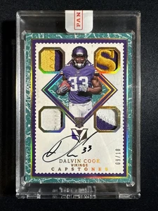 2017 Panini Vertex Dalvin Cook Patch Auto /10 Rookie Capstones RPA Vikings  - Picture 1 of 2