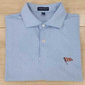 Men's M Peter Millar Crown Crafted Boston Golf Club Top 100 Pattern Polo Shirt - Picture 1 of 8
