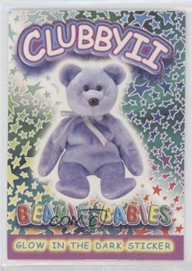 1999 Ty Beanie Babies Series 4 Glow in the Dark Sticker Clubby II the Bear 02lw - Picture 1 of 3