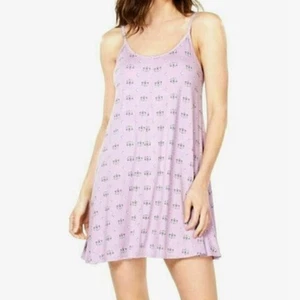Alfani Womens Tank Chemise Knit Short Nightgown Stamped Iris Size X-Small - Picture 1 of 2