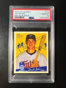 2008 Upper Deck Goudey Mini Blue Back #110 Joe Mauer PSA 10 POP 1 - Picture 1 of 2