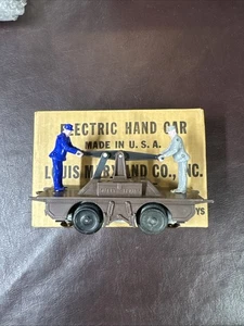 Rare Vintage Marx Trains # 2002 Brown Hand Car O Gauge Electric - Excellent - Picture 1 of 8
