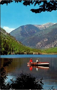 C1970s Fishing is good in the Rockies, Wood Boat, Los Angeles PM 1402 - Picture 1 of 2
