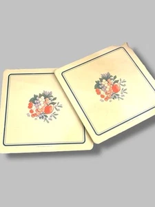 Vintage 2 Hallmark Ballonoff Insulated Hot Mat Basket of Flowers Kitchen Trivets - Picture 1 of 10